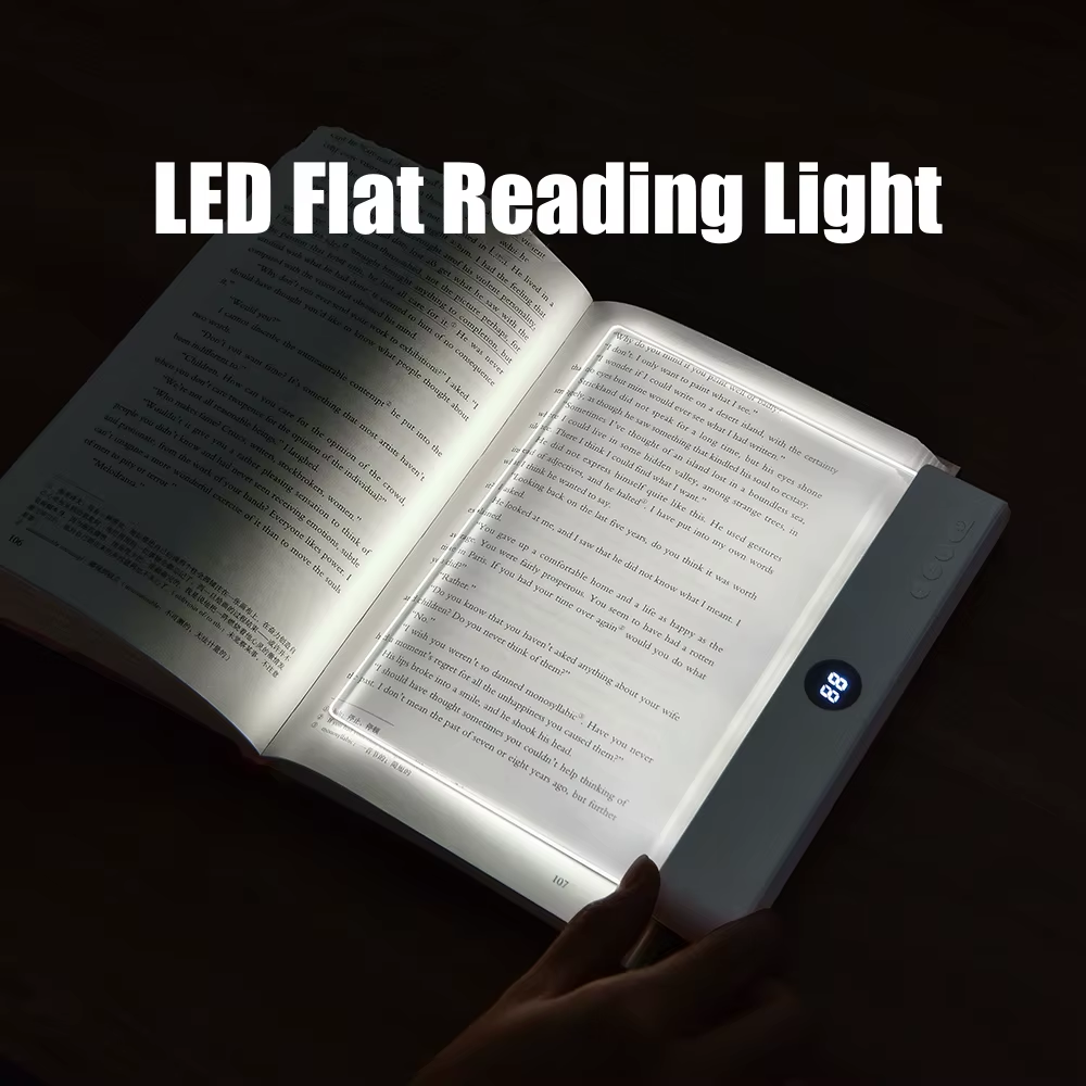 LED Flat Panel Night Vision Reading Light Eye Protection Reading Light Usb Charging Student Night Reading Lamp Book Lamp Indoor